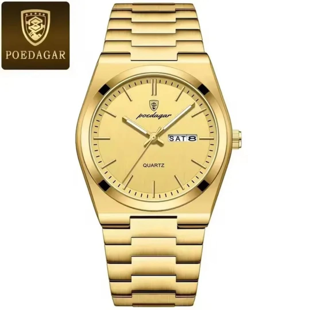 ⌚ Montre Homme POEDAGAR – Luxe Intemporel en Or