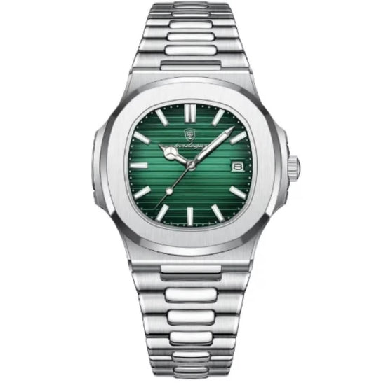 ⌚ Montre Homme POEDAGAR – Élégance Moderne en Acier Argenté