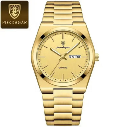 ⌚ Montre Homme POEDAGAR – Luxe Intemporel en Or