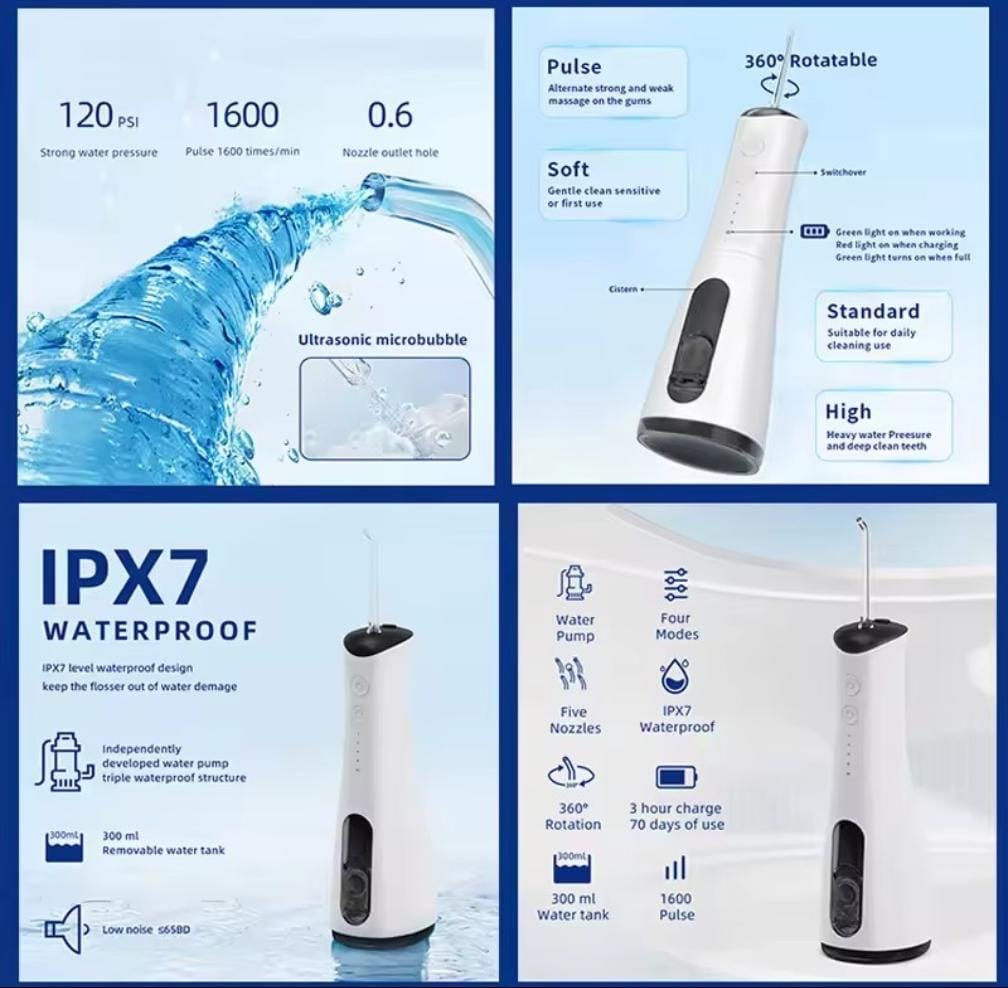 Portable water flosser      Hydropulseur Dentaire – Oral Irrigator