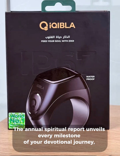 Anneau Intelligent iQIBLA Zikr Ring Jood Pro (J01 Pro) - Étanche, Compteur Tasbih & Suivi de Pas