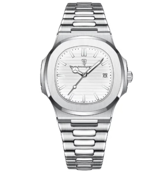 ⌚ Montre Homme POEDAGAR – Élégance Moderne en Acier Argenté