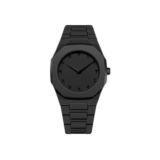 Montre Noire Minimaliste en Métal – Design Moderne & Élégant