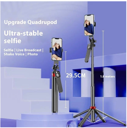 P185TK – Trépied & Perche à Selfie Multifonction en Aluminium