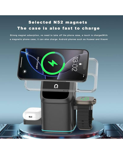 Chargeur wireless rotatif 3 en 1