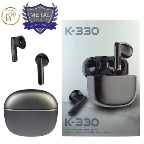 Écouteurs Sans Fil K330 – Design Métallique & Son Premium